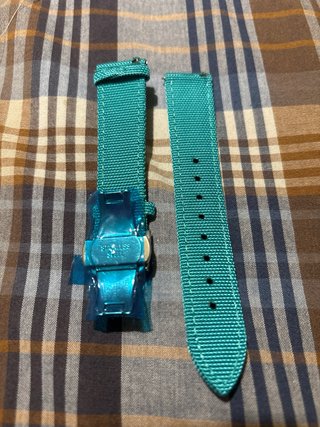 Correa Reloj Nylon Azul/Cian Desplegable