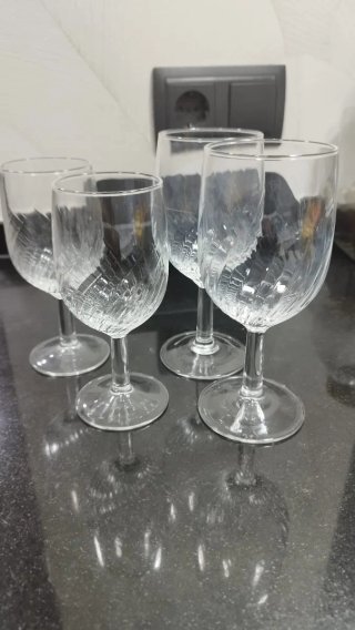 11 Bicchieri per Acqua + 12 Bicchieri per Vino in Cristallo