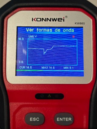 Escaner diagnóstico OBD II y CAN Konnwei. Español