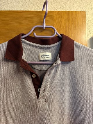 Polo hombre rayas marrón Talla M