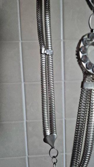 Cintura metallo con cerchi strass