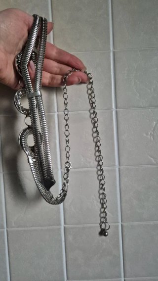 Cintura metallo con cerchi strass