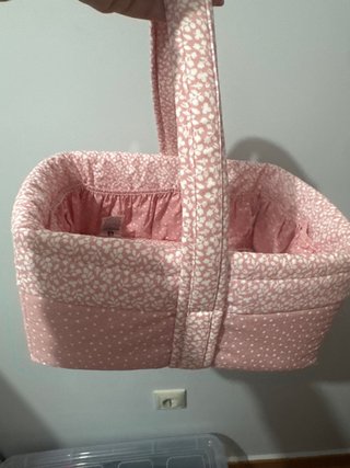 Cesta para pañales rosa floral