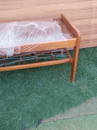 Mesa centro madera y cristal