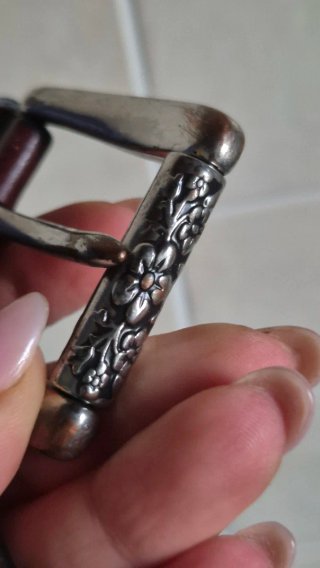 Cintura in pelle marrone