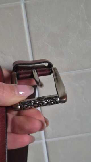 Cintura in pelle marrone