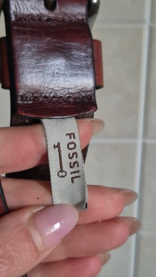 Cintura in pelle marrone