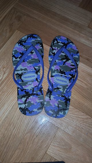 Havaianas Talla 40 Camuflaje Azul/Morado