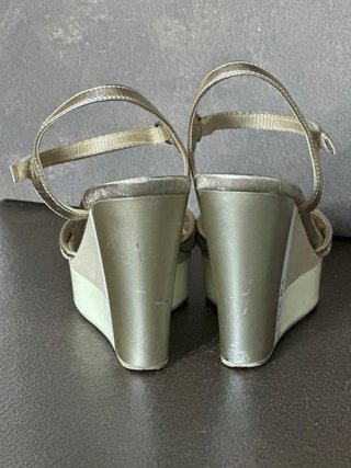 Sandali Prada Zeppa Donna Oro/Argento 37.5