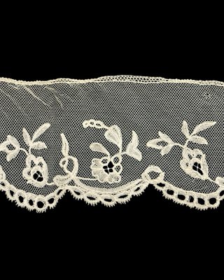 Antiguo encaje Bruselas aplicación floral