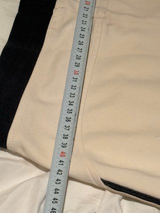 Reebok Pantalón de chándal beige con rayas