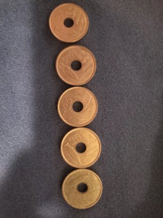 5 Monedas 25 Pesetas Melilla