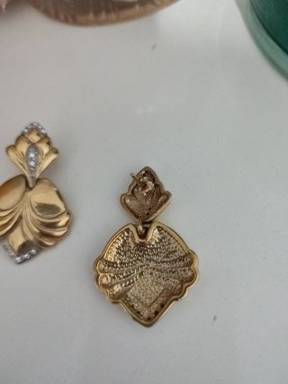 Pendientes Vintage Dorados con Cristales
