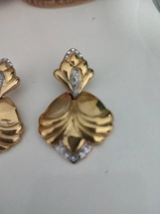 Pendientes Vintage Dorados con Cristales