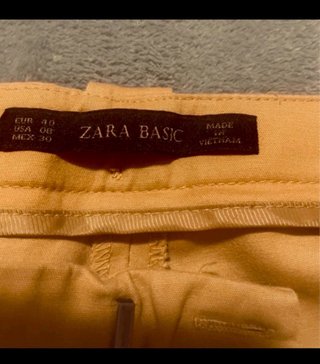 Pantalones Zara mostaza