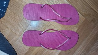Havaianas negras y doradas talla 38
