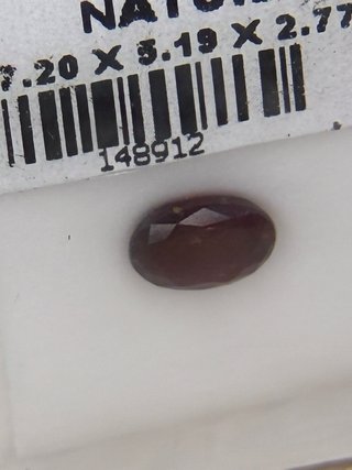 Rubi Natural  sangre Paloma 1.10 Ct forma oval