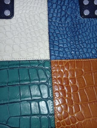 Bolso Multicolor Piel Cocodrilo