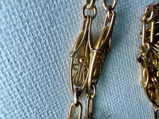 Cadena Larga-baño de oro doble- Joya Antigua
