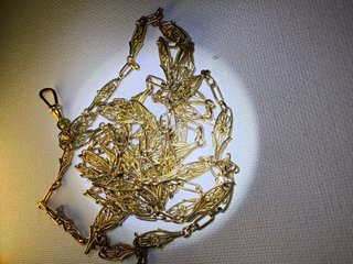 Cadena Larga-baño de oro doble- Joya Antigua