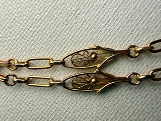 Cadena Larga-baño de oro doble- Joya Antigua