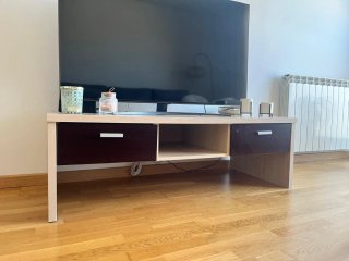 Mueble TV y mesa centro madera
