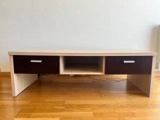 Mueble TV y mesa centro madera