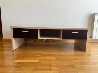 Mueble TV y mesa centro madera