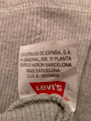 Camiseta Levi's Hombre Vintage 90s Henley Gris