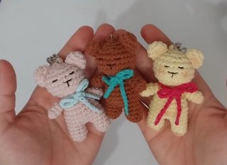 3 Orsetti all'uncinetto fatti a mano