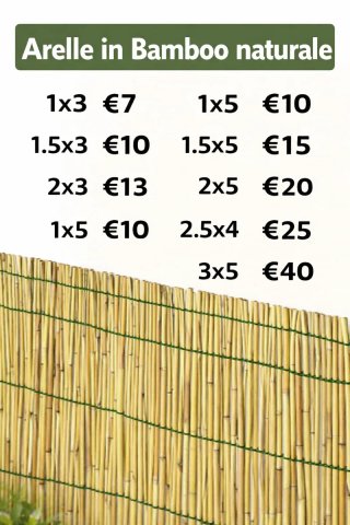 Arelle in Bamboo misure assortite
