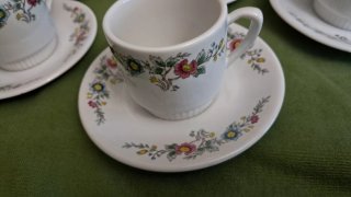 Servizio caffè 6 tazze con piattini