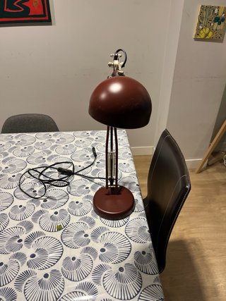 Lámpara de escritorio plegable marrón