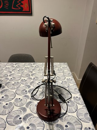 Lámpara de escritorio plegable marrón