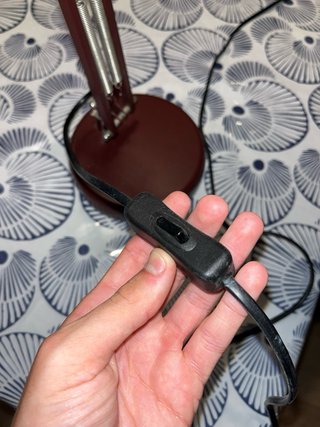 Lámpara de escritorio plegable marrón