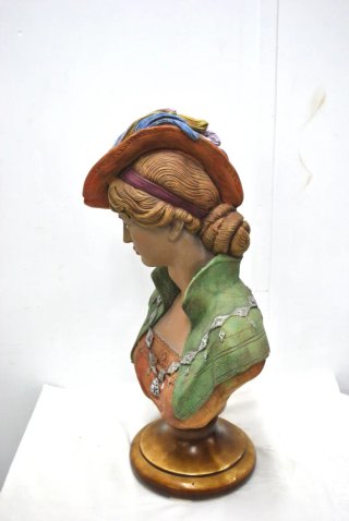 Antiguo busto escayola dama Victoriana