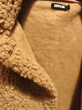 Abrigo SOPHYLINE efecto borrego beige