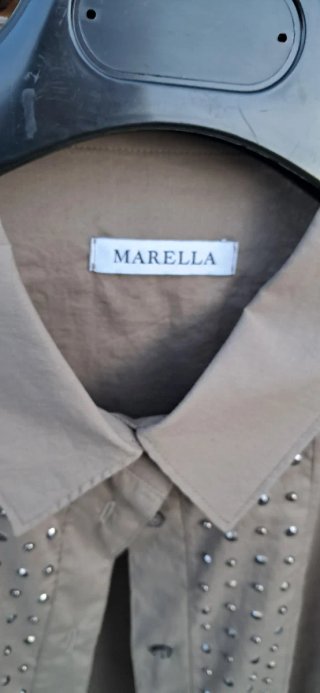 Camicia Max Mara marrone con borchie