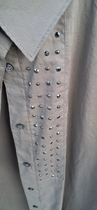 Camicia Max Mara marrone con borchie