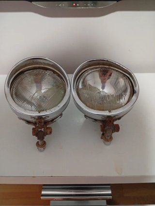 Faros Moto Cromados Vintage ideal para restaurar