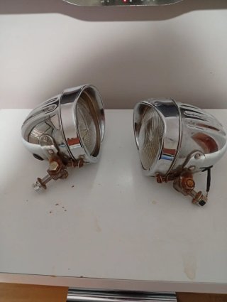 Faros Moto Cromados Vintage ideal para restaurar