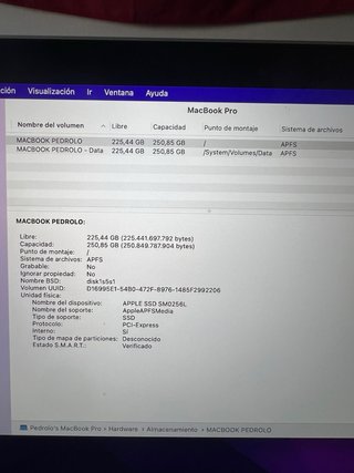 MacBook Pro A1502 Plata 2,9ghz y 16 gb de ram