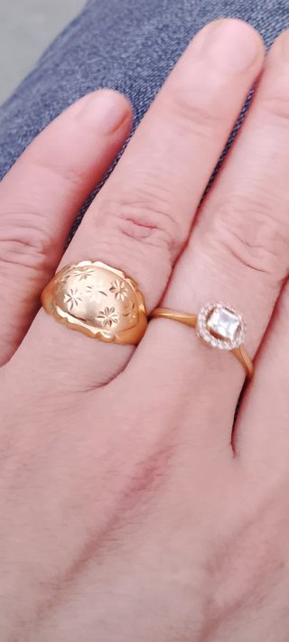 Anillo Oro 18k Talla 14 Estrellas