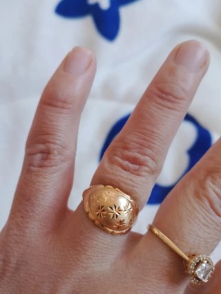 Anillo Oro 18k Talla 14 Estrellas