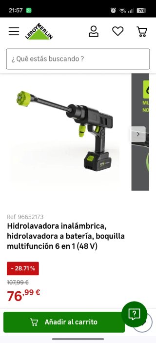 Pistola de agua a presión 48V