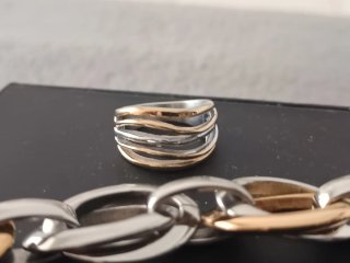 Conjunto Pulsera y Anillo bitono Viceroy.