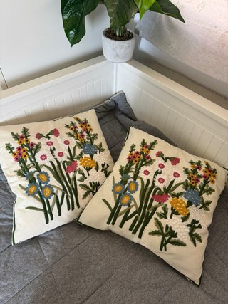 Fundas de cojín bordadas Estilo Maison du Monde