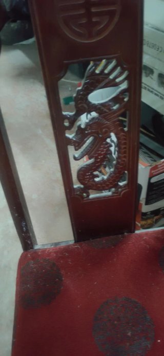 Silla china tallada estilo Ming/Qing tallado