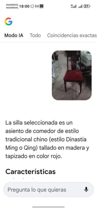Silla china tallada estilo Ming/Qing tallado