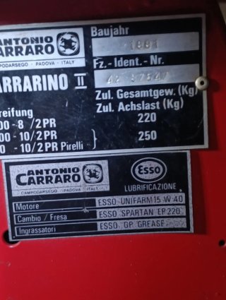 Motocultor Antonio Carraro RV 40 DF